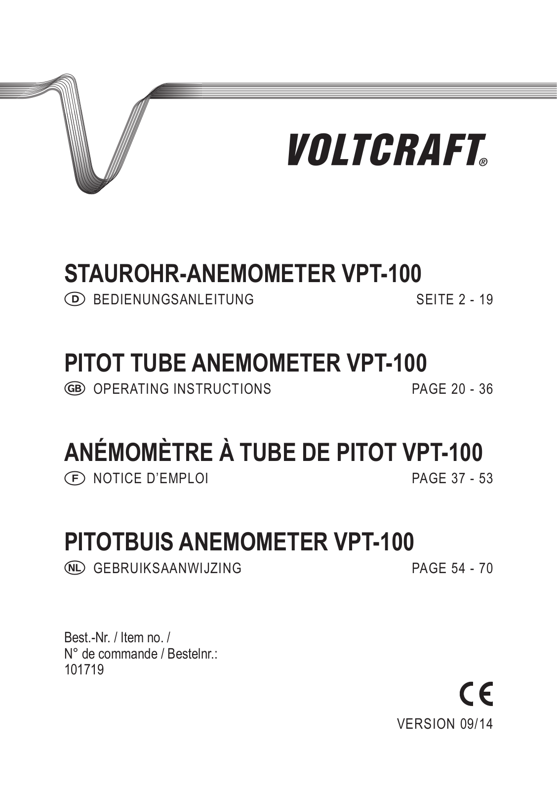 VOLTCRAFT VPT-100 User guide