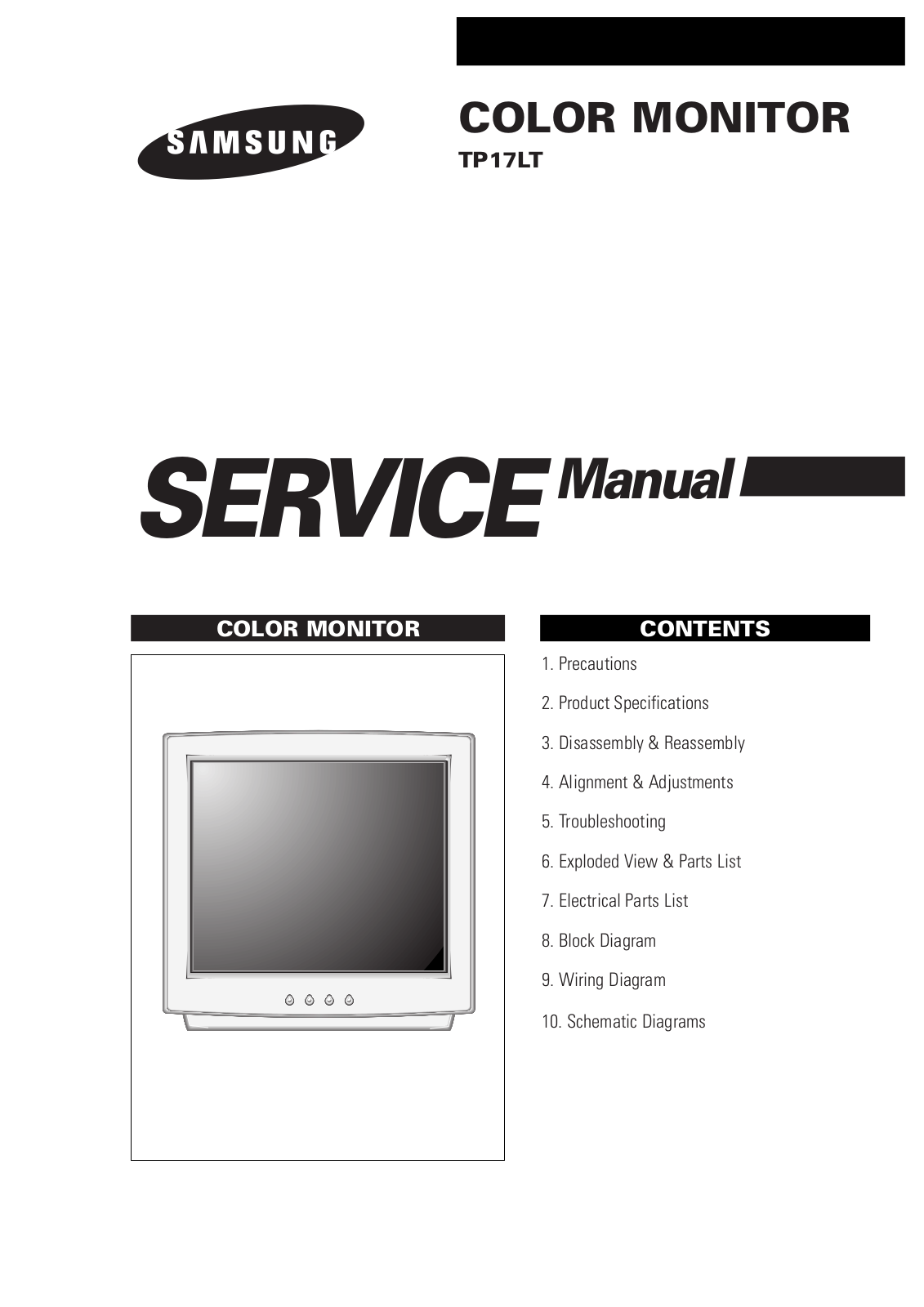 Samsung TP17LS, TP17LS7LSB Service Manual