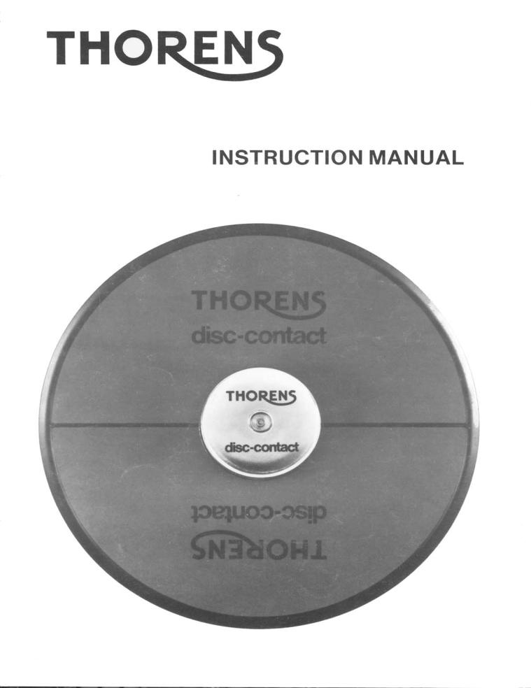 Thorens Disc Contact Owners manual
