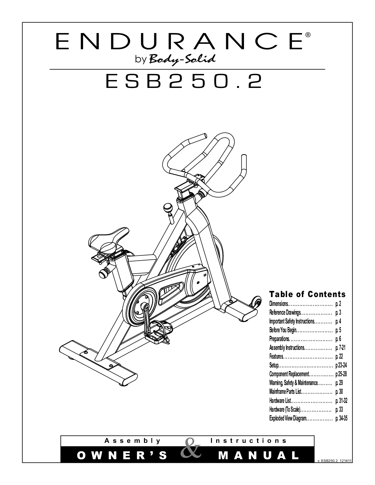 Body Solid ESB250 User Manual