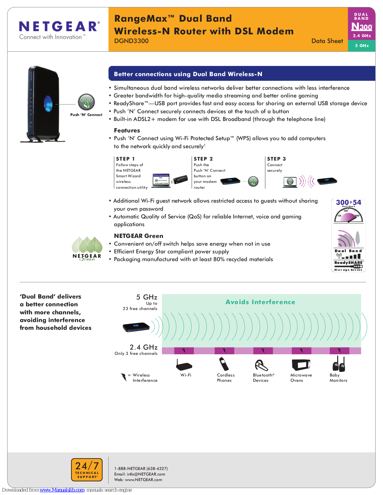 NETGEAR DGND3300-100NAS, DGND3300 Datasheet