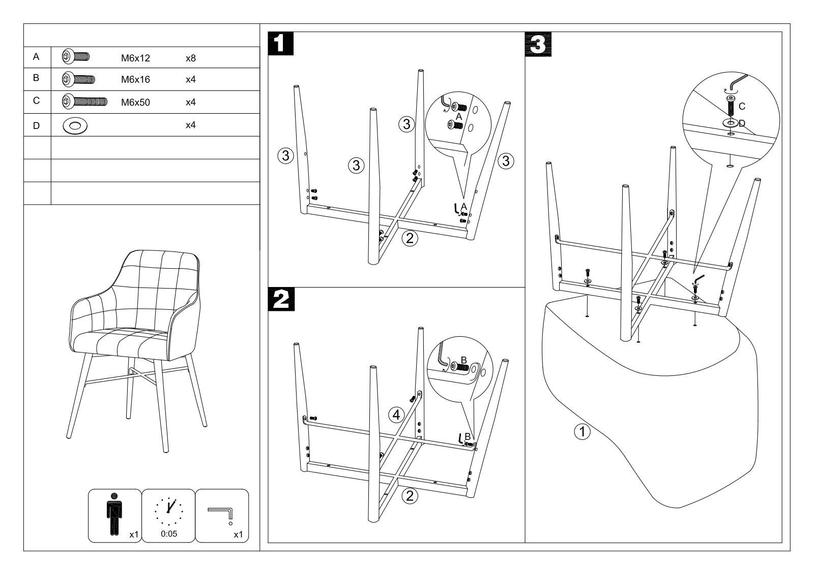 Home affaire Lluc Assembly instructions - ManualMachine.com