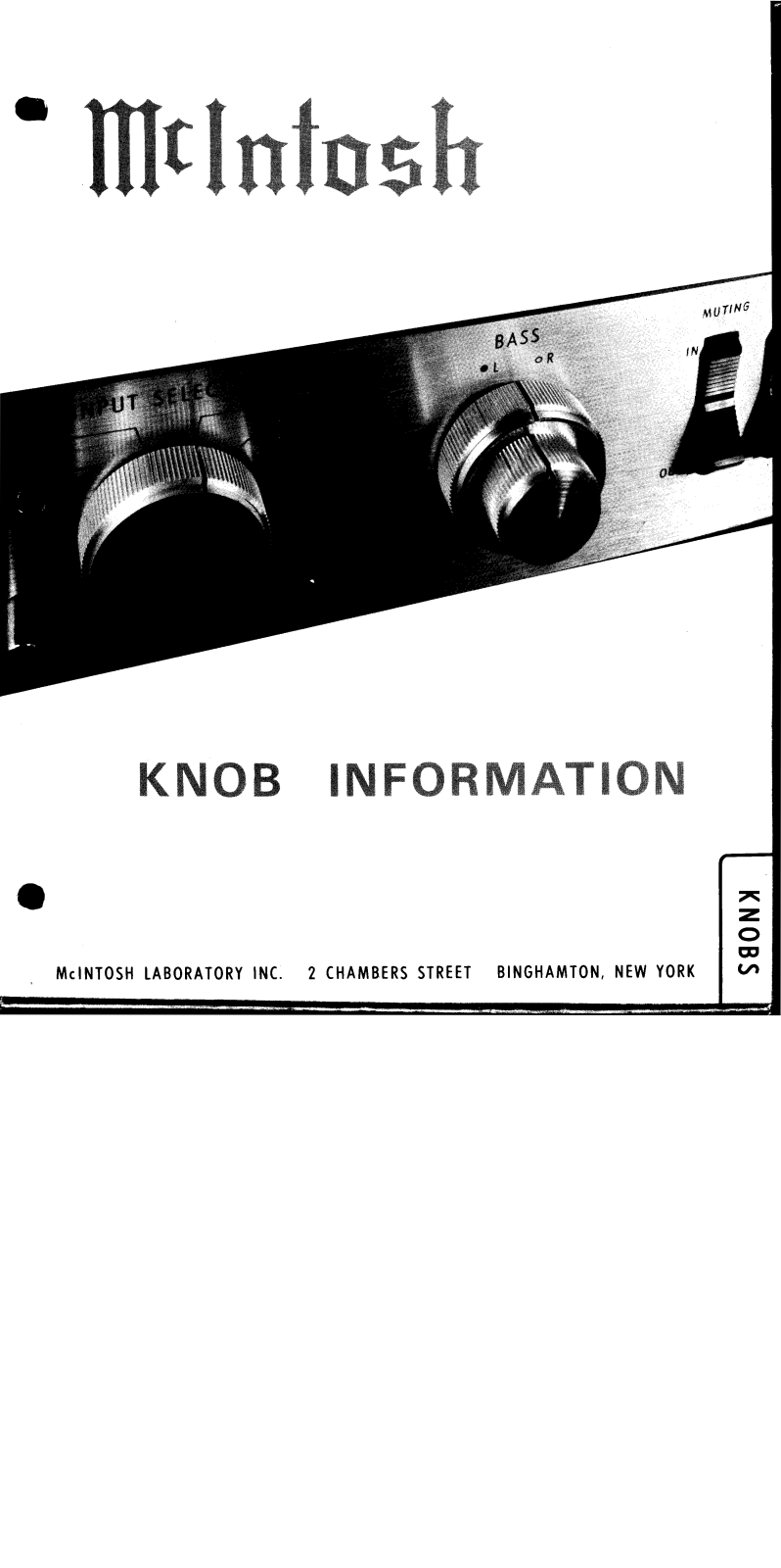 Mcintosh knob info schematic