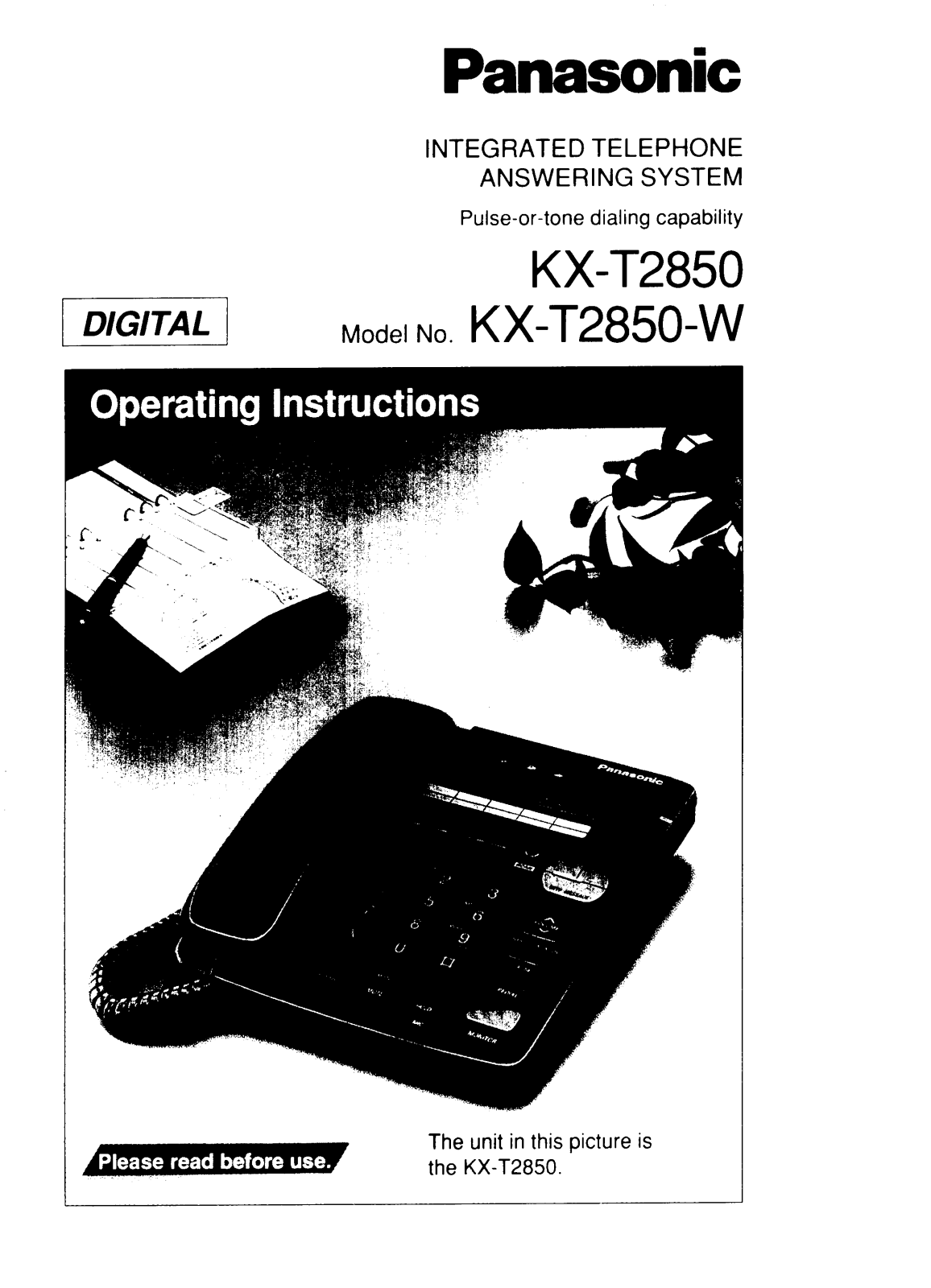 Panasonic KX-T2850-W, KX-T2850 User Manual