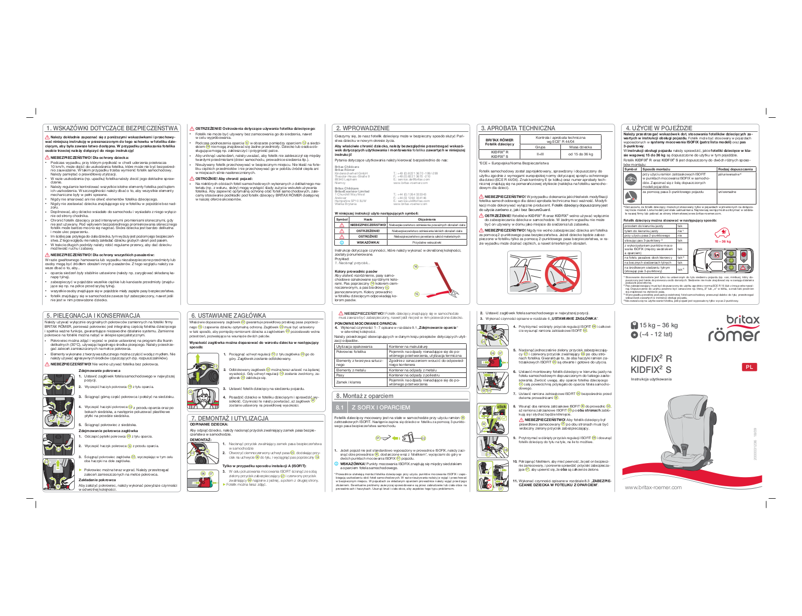 Britax Kidfix² S Service Manual