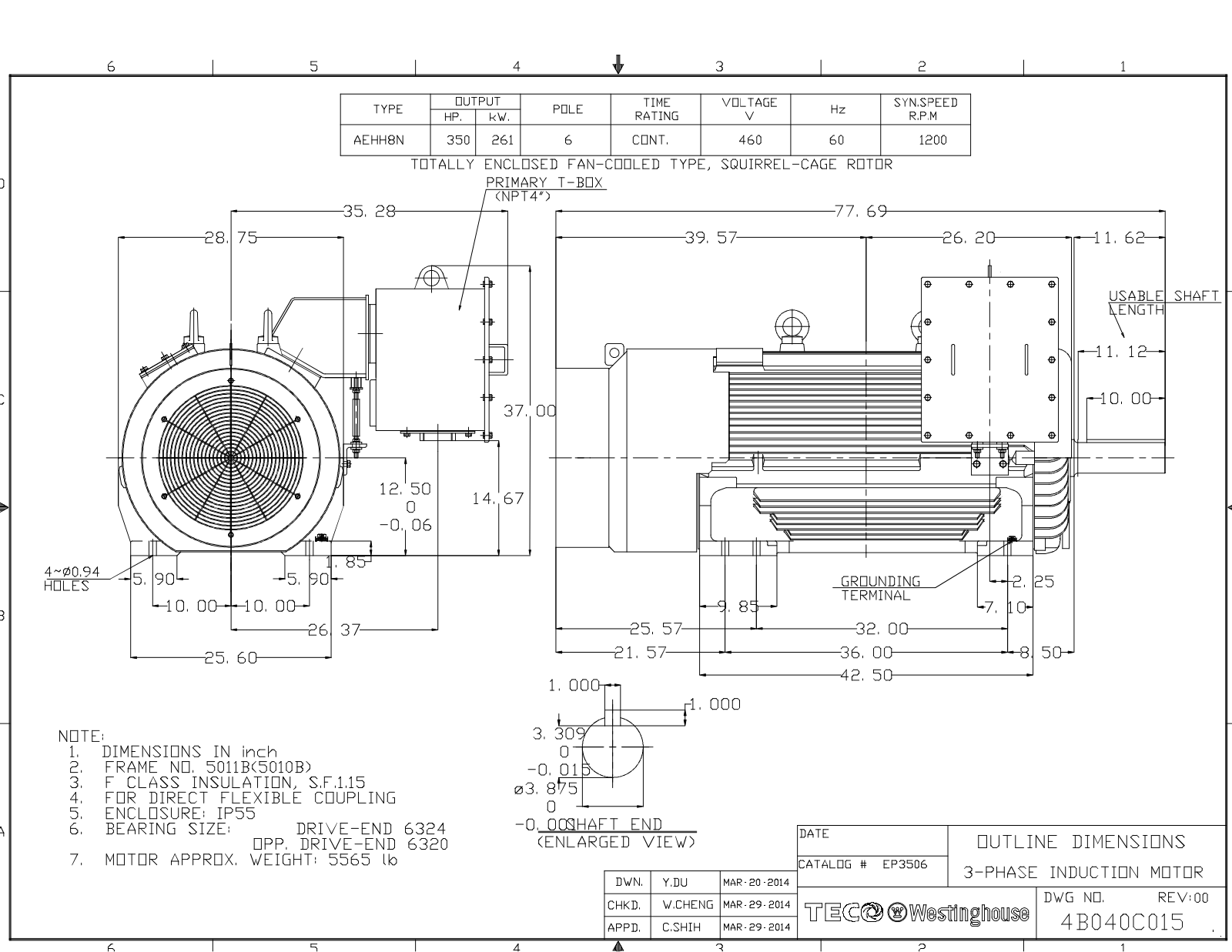 Teco EP3506 Reference Drawing