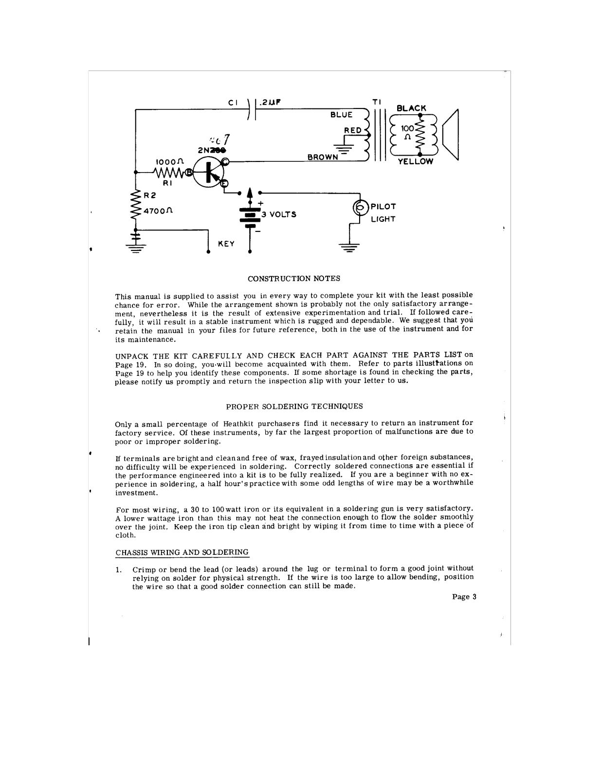 Heathkit CO-1 Schematic