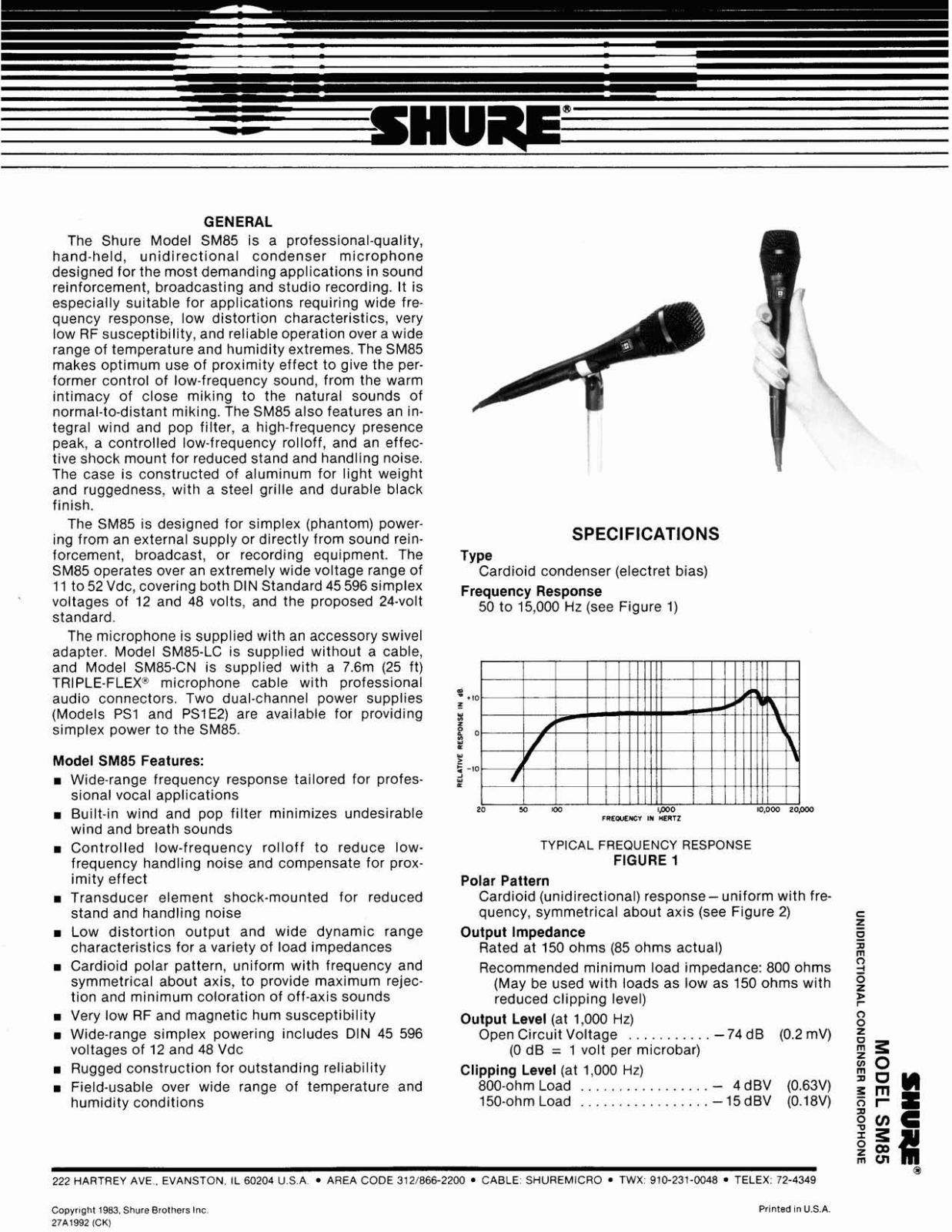 Shure SM85 User Guide - ManualMachine.com