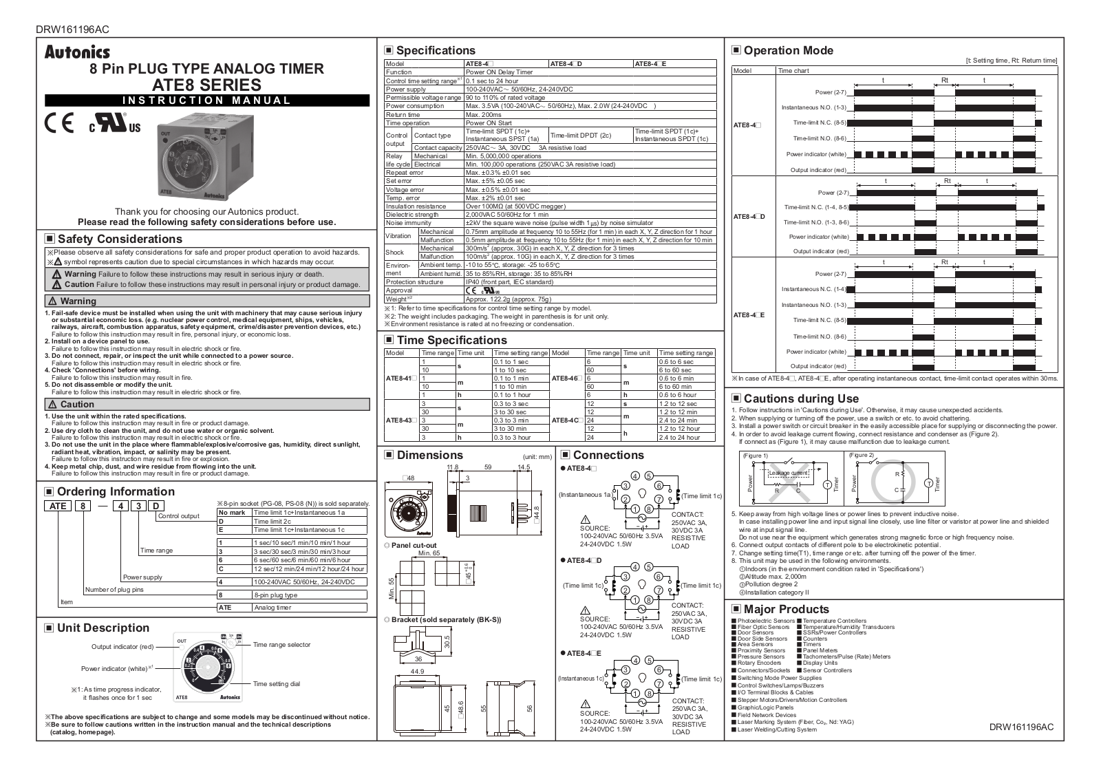 Autonics ATE8 SERIES Instruction Manual