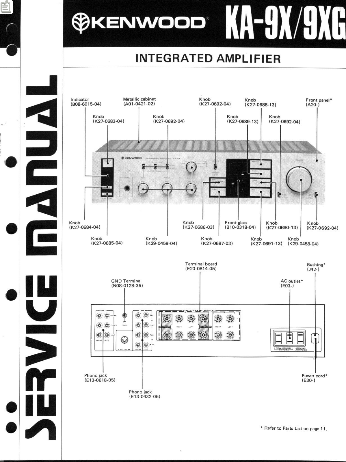 Kenwood KA-9X(XG) Schematic