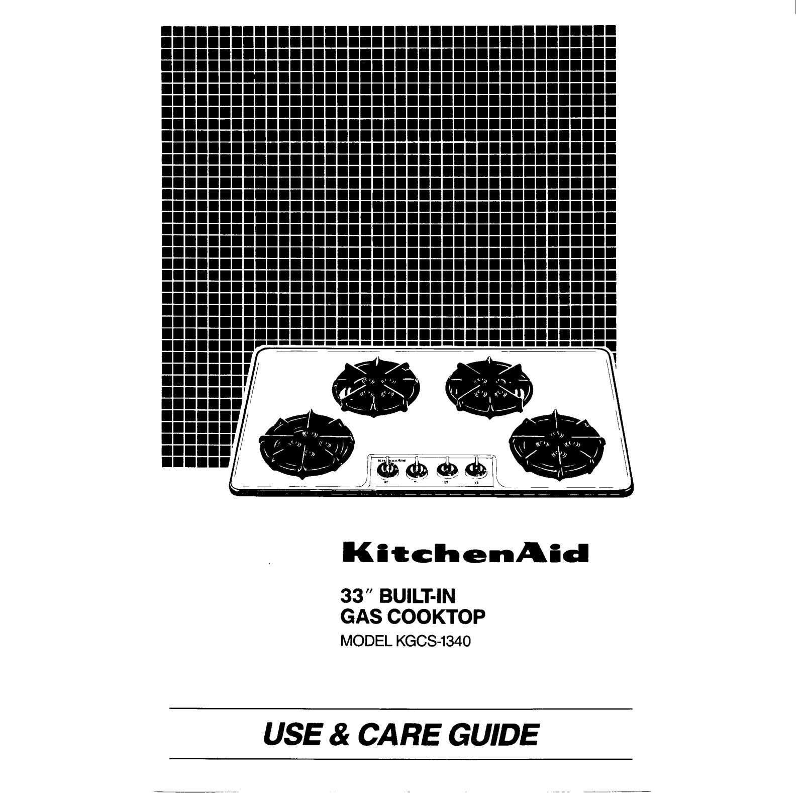 KitchenAid KGCS-1340 User Manual