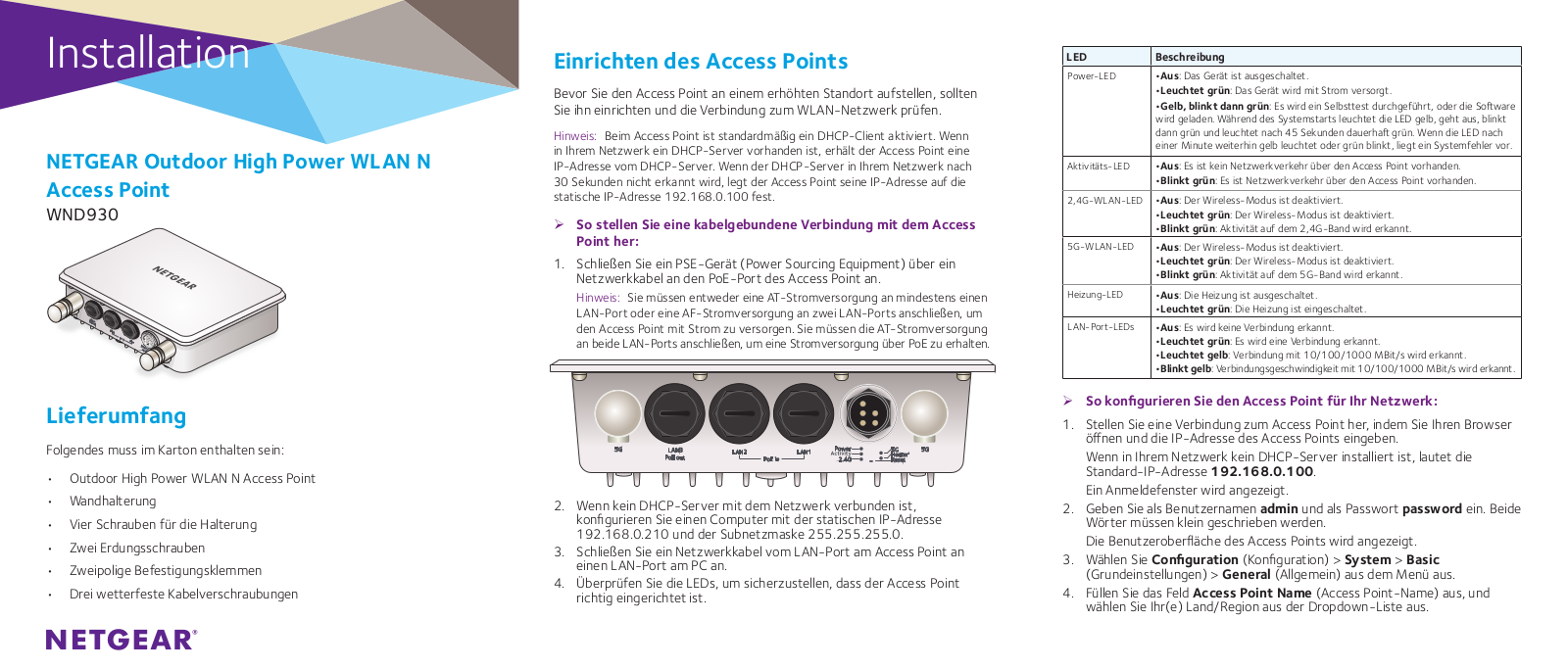 Netgear WND930 Installation Manual