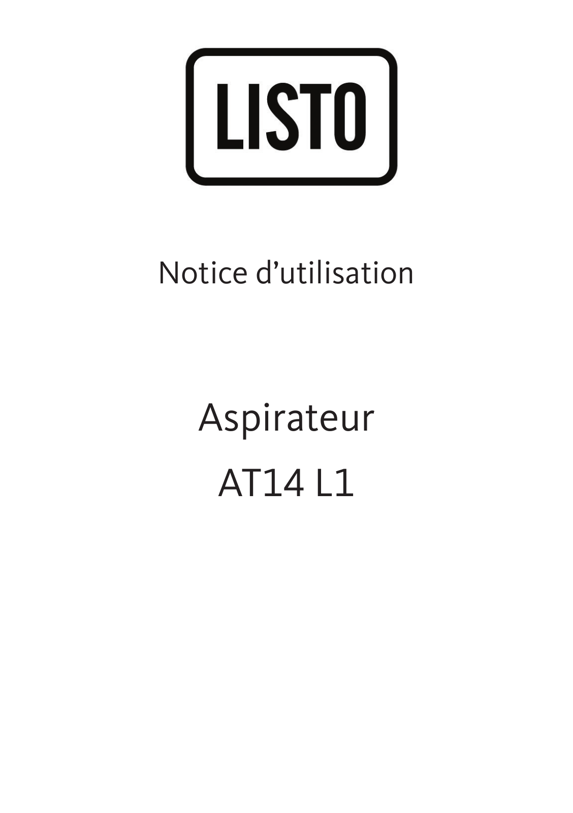 LISTO AT14 L1, AT16 L3 User Manual