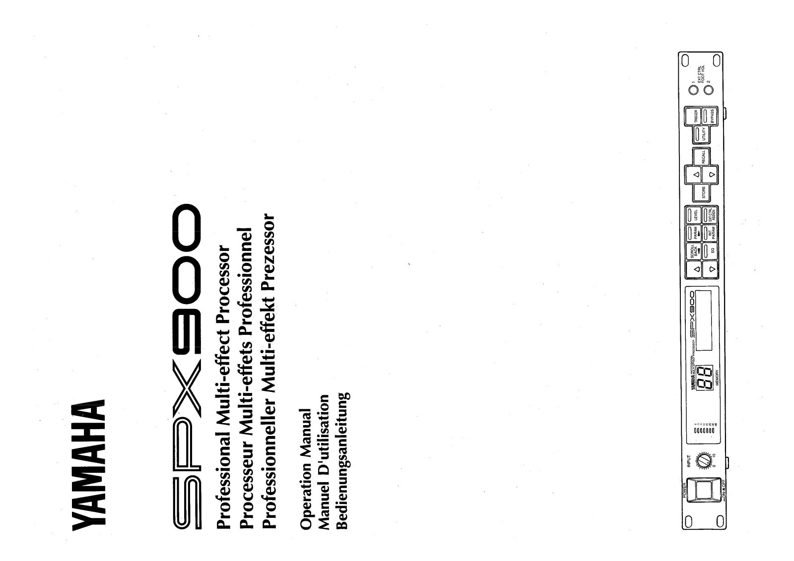 Yamaha Audio SPX900 User Manual