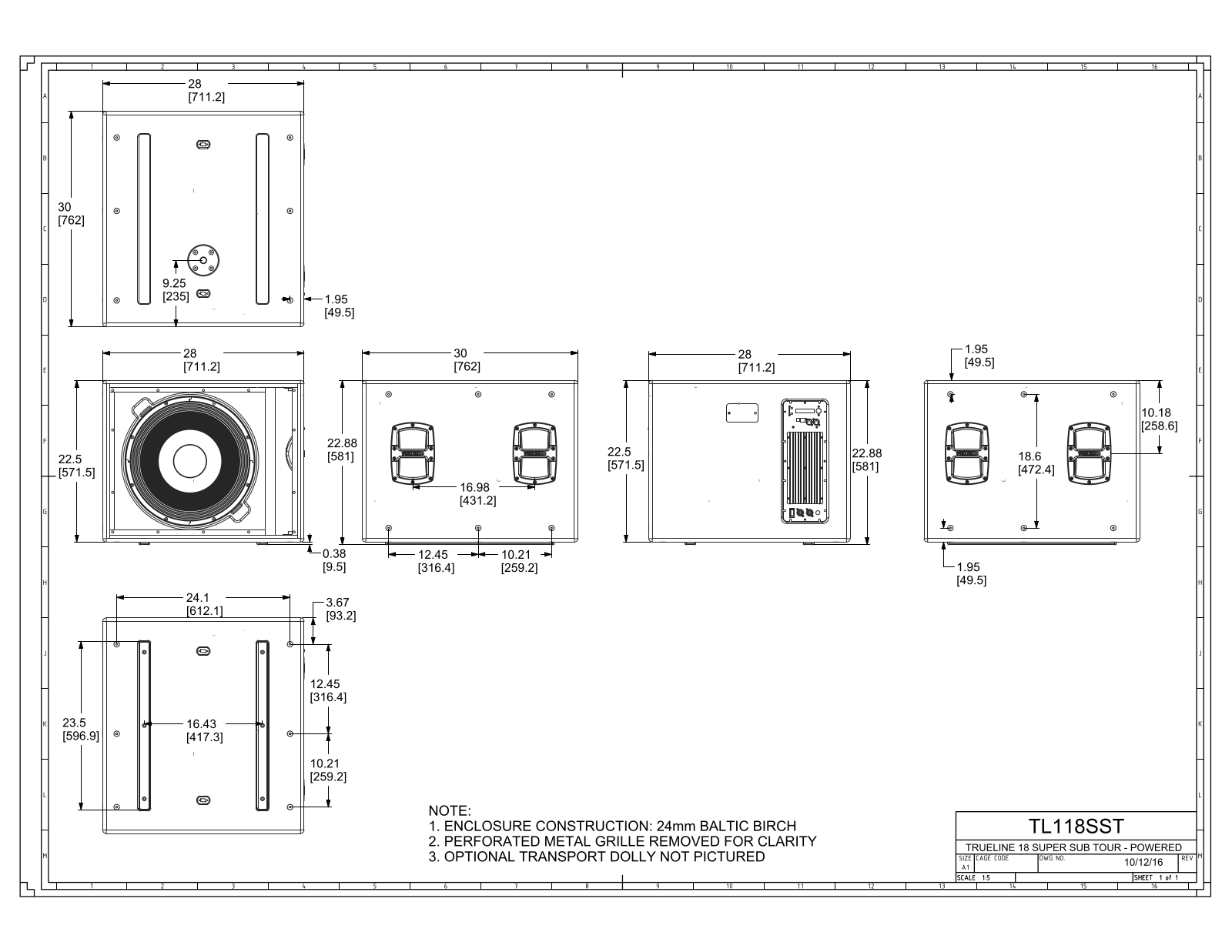 PreSonus TL118SST, TL118SST-P Data Sheet