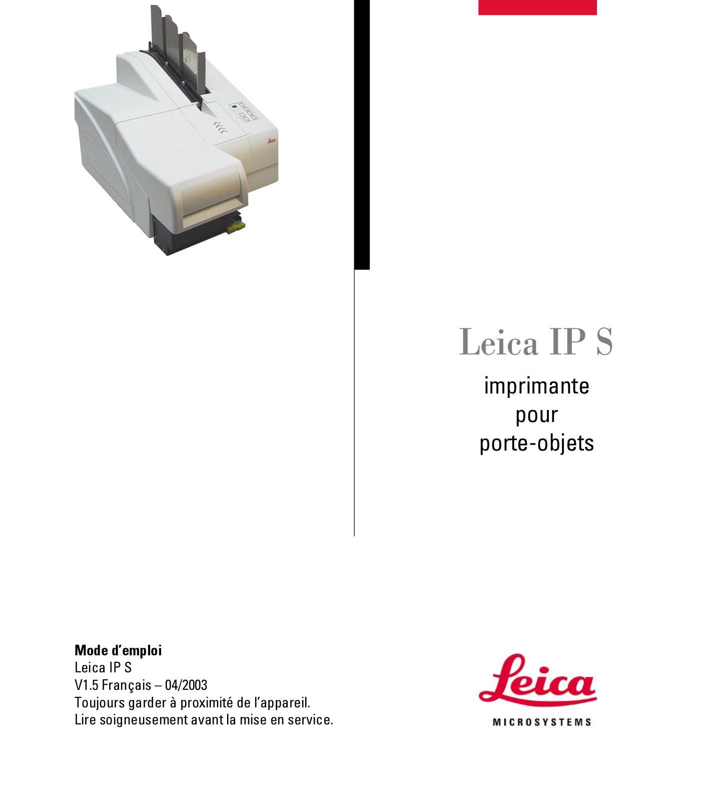 LEICA IP S User Manual