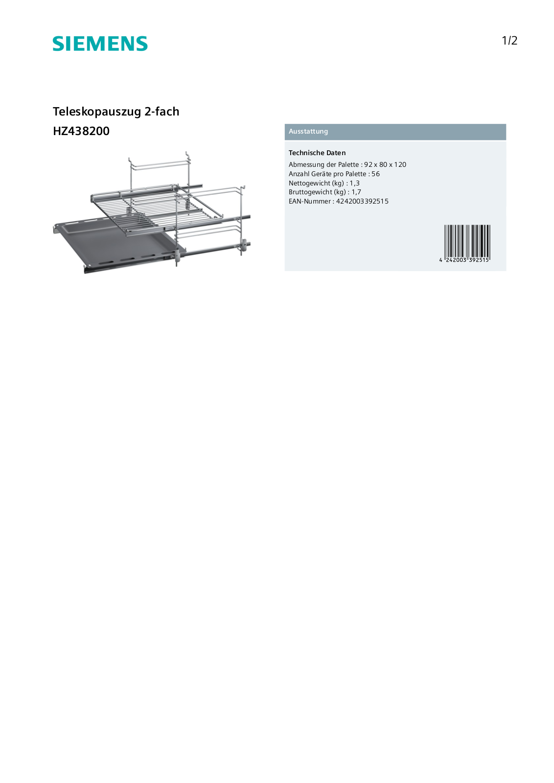 Siemens HZ438200 User Manual