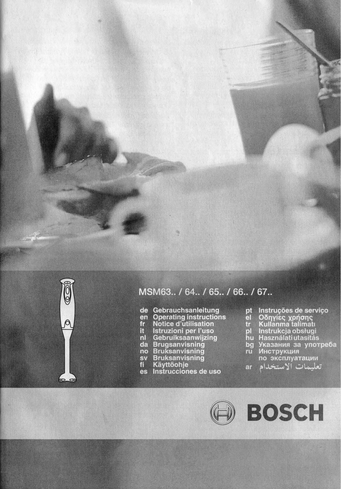 Bosch MSM 6300 User Manual