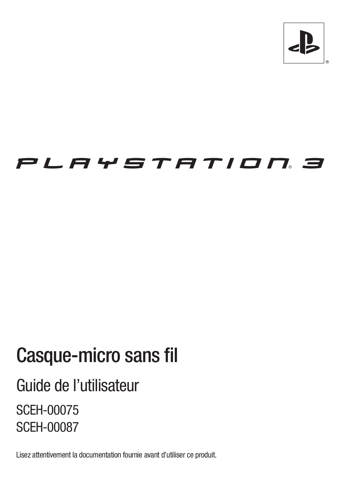 SONY SCEH-00075 User Manual