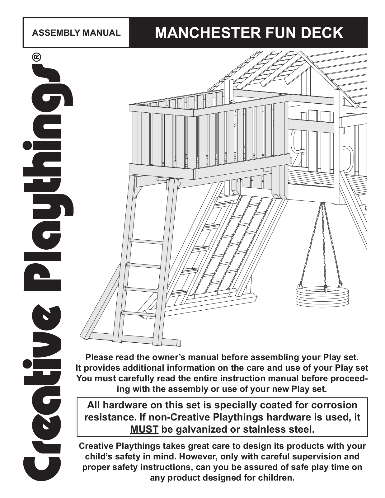 Creative Playthings Manchester Fun Deck Assembly Manual