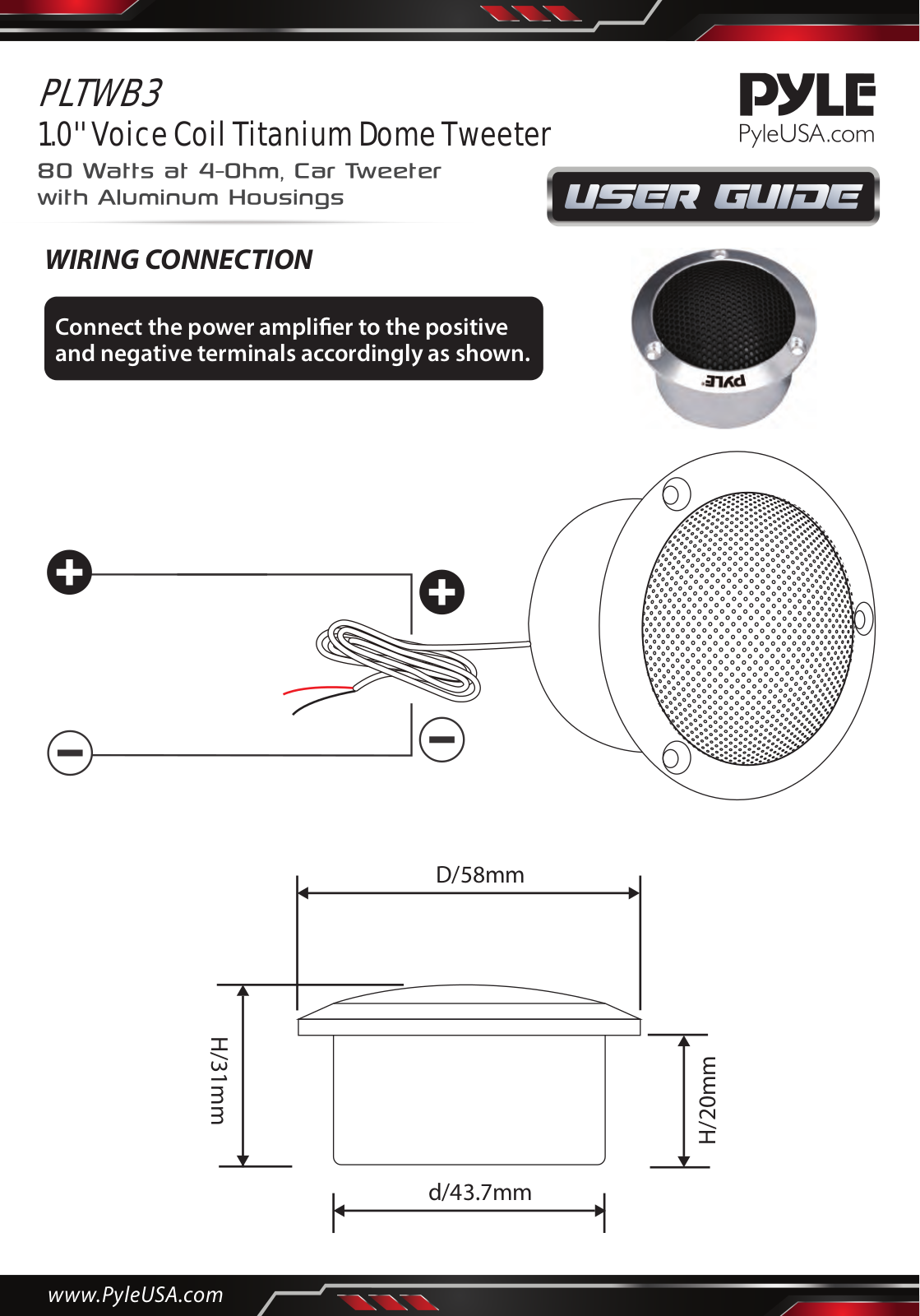 Pyle PLTWB3 User guide - ManualMachine.com