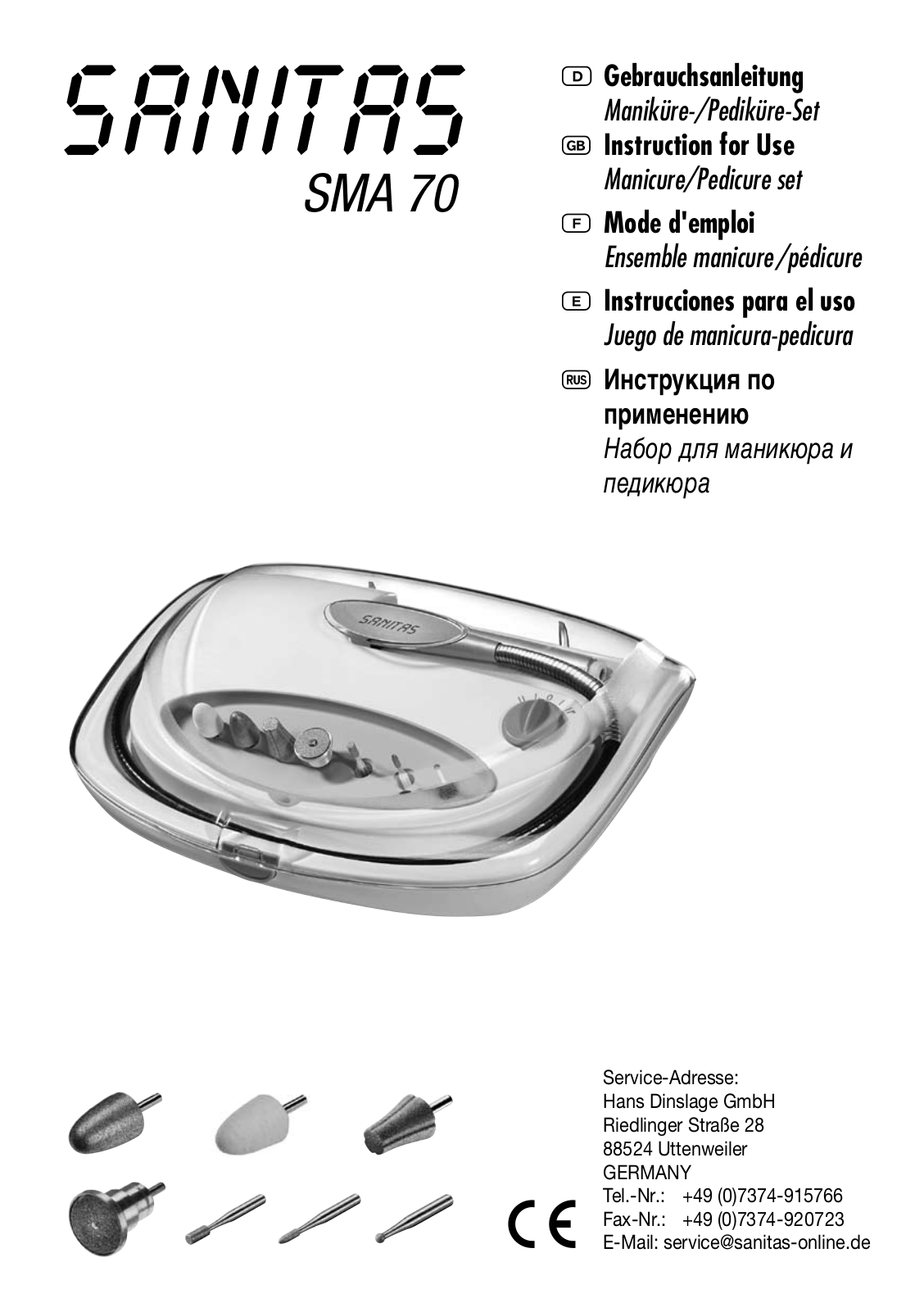 Sanitas SMA 70 User Manual