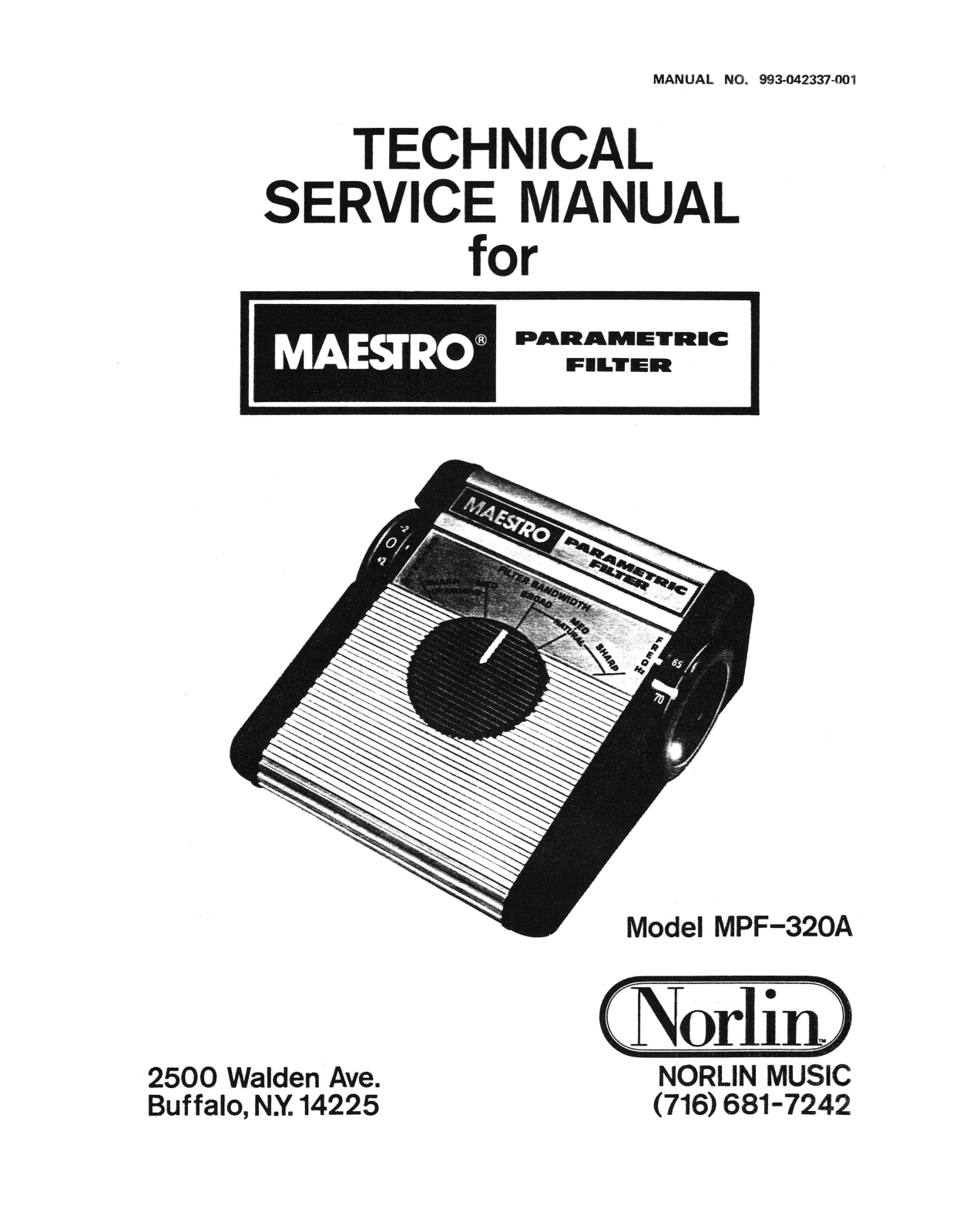 Norlin Music MPF-320A Service Manual