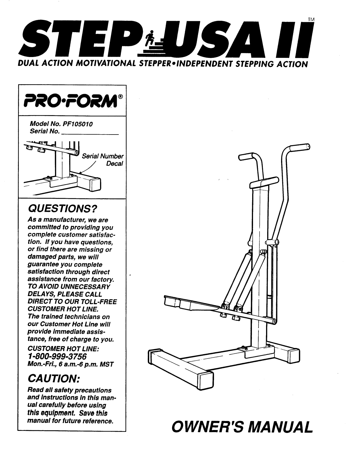 ProForm PF105010 User Manual