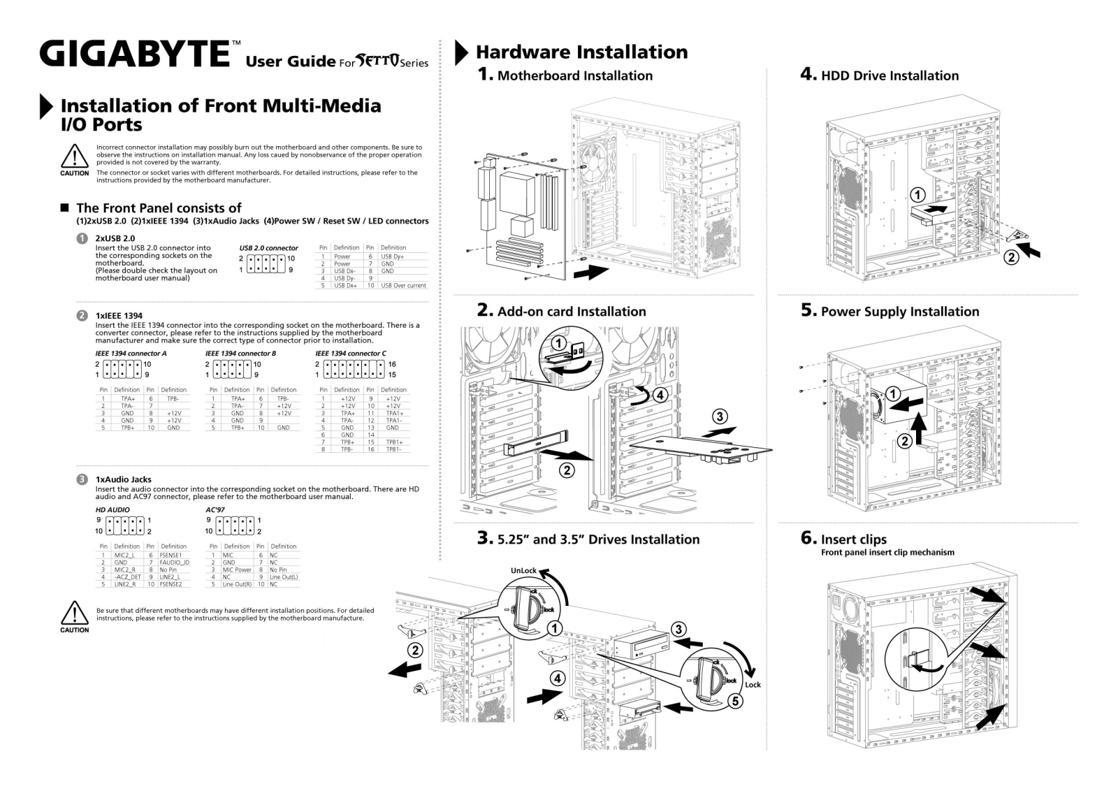 GIGABYTE Setto 1000, Setto 1020, Setto 1024, Setto 1200 Owner's Manual