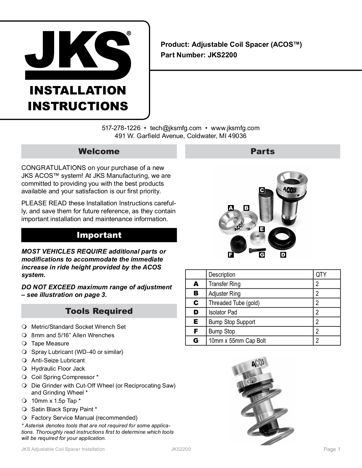 JKS 2200 User Manual