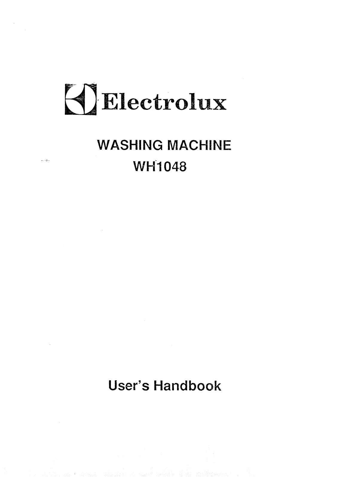 Electrolux WH1048 User Manual