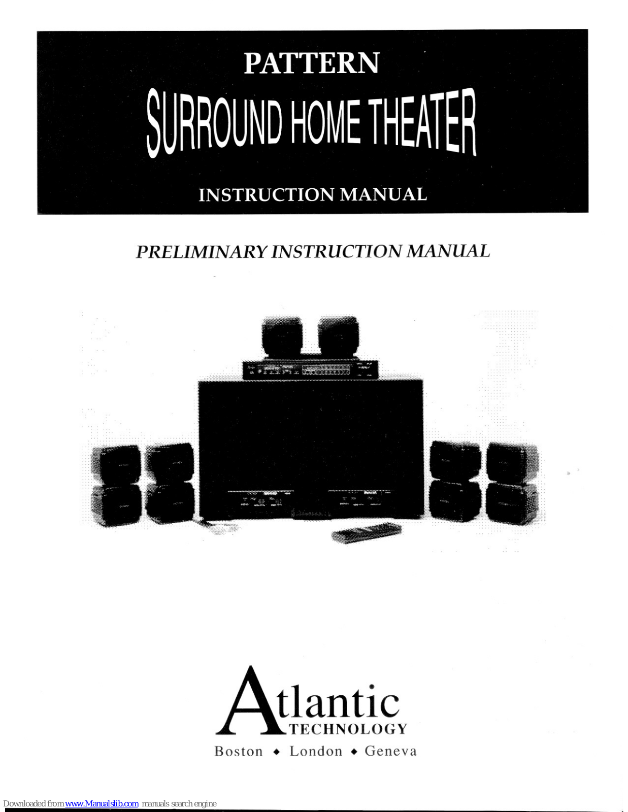 Atlantic Technology Pattern 200, Pattern Instruction Manual