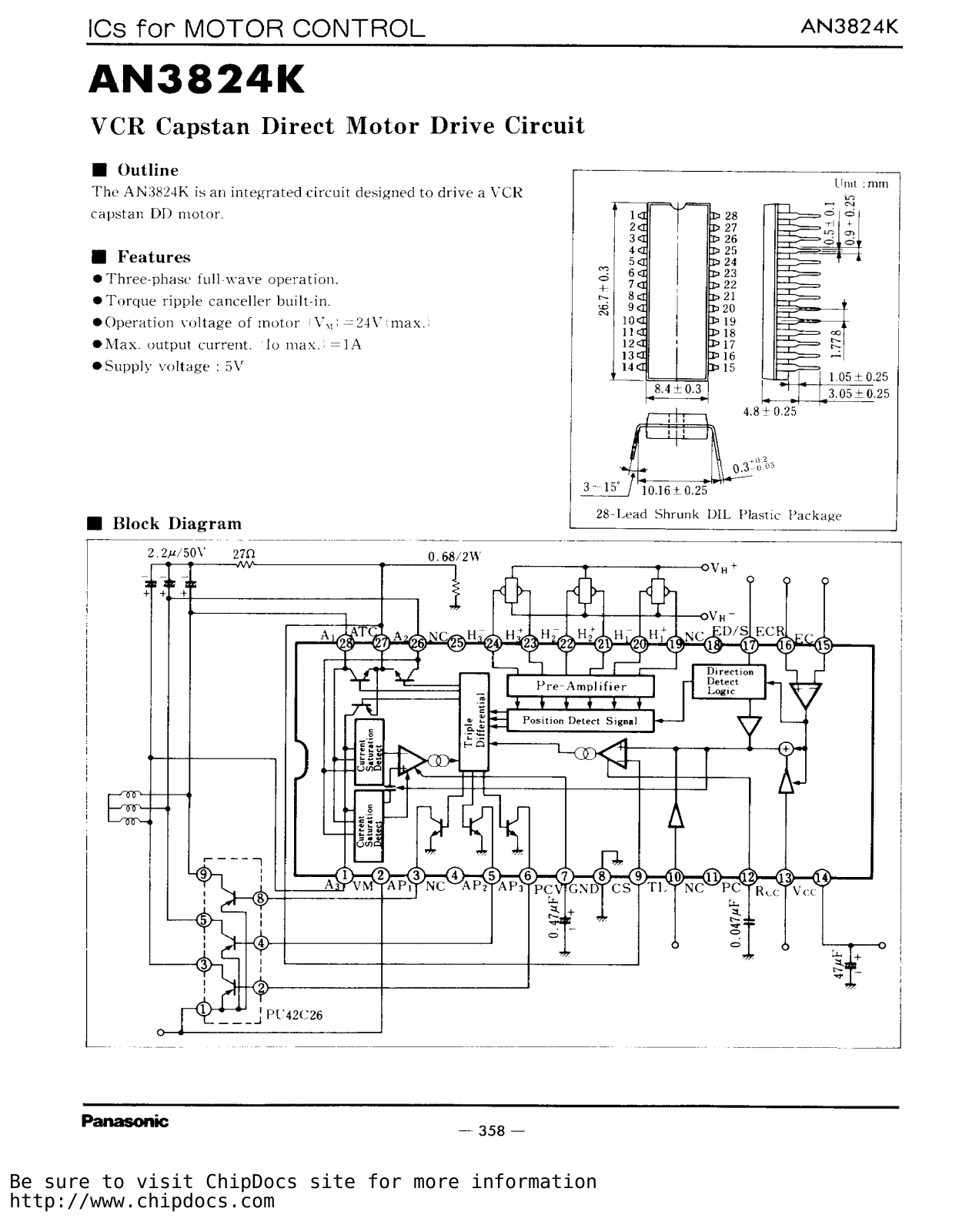 Panasonic AN3824K Datasheet