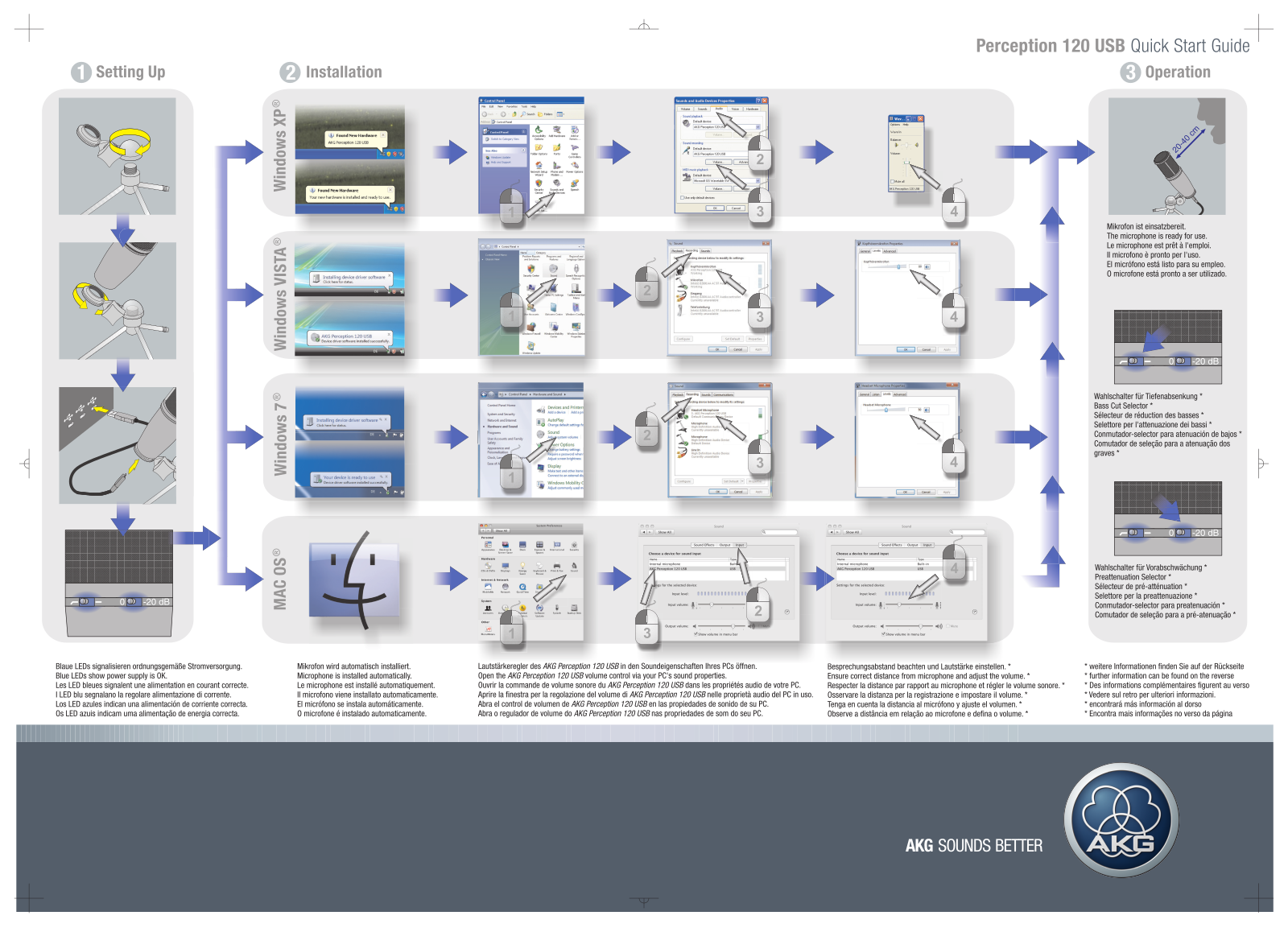 Akg PERCEPTION 120 USB QUICK START GUIDE