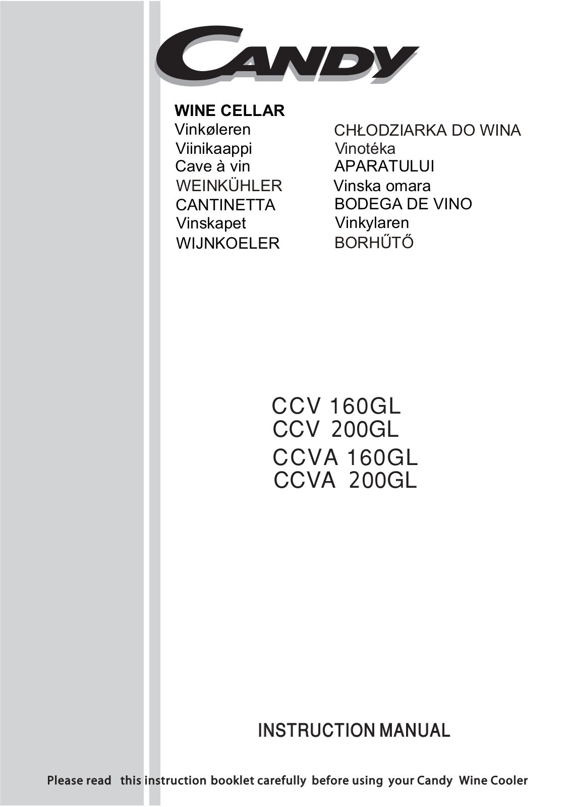 Candy CCV 200 GL User Manual