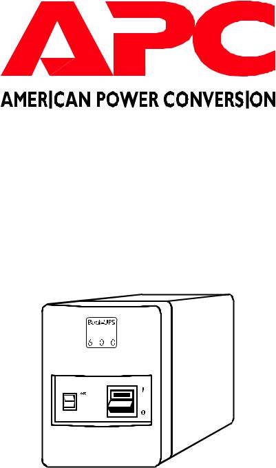 American Power Conversion 250, 400, 600 User Manual