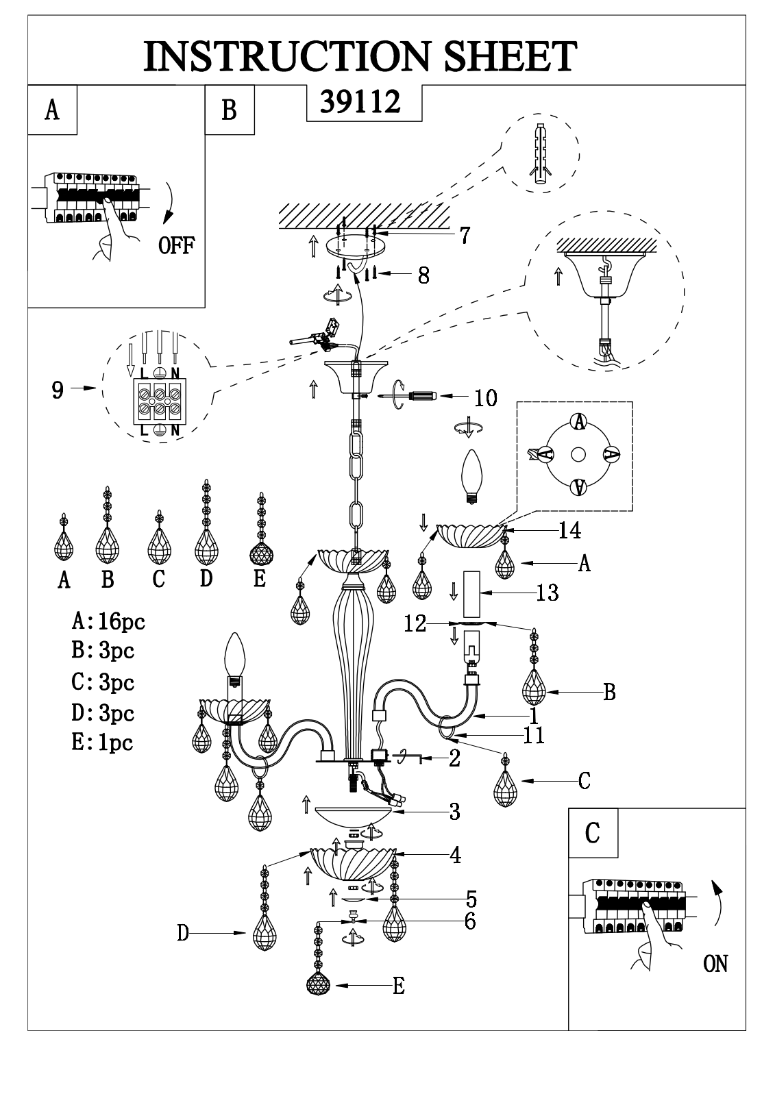 Eglo 39112 Service Manual