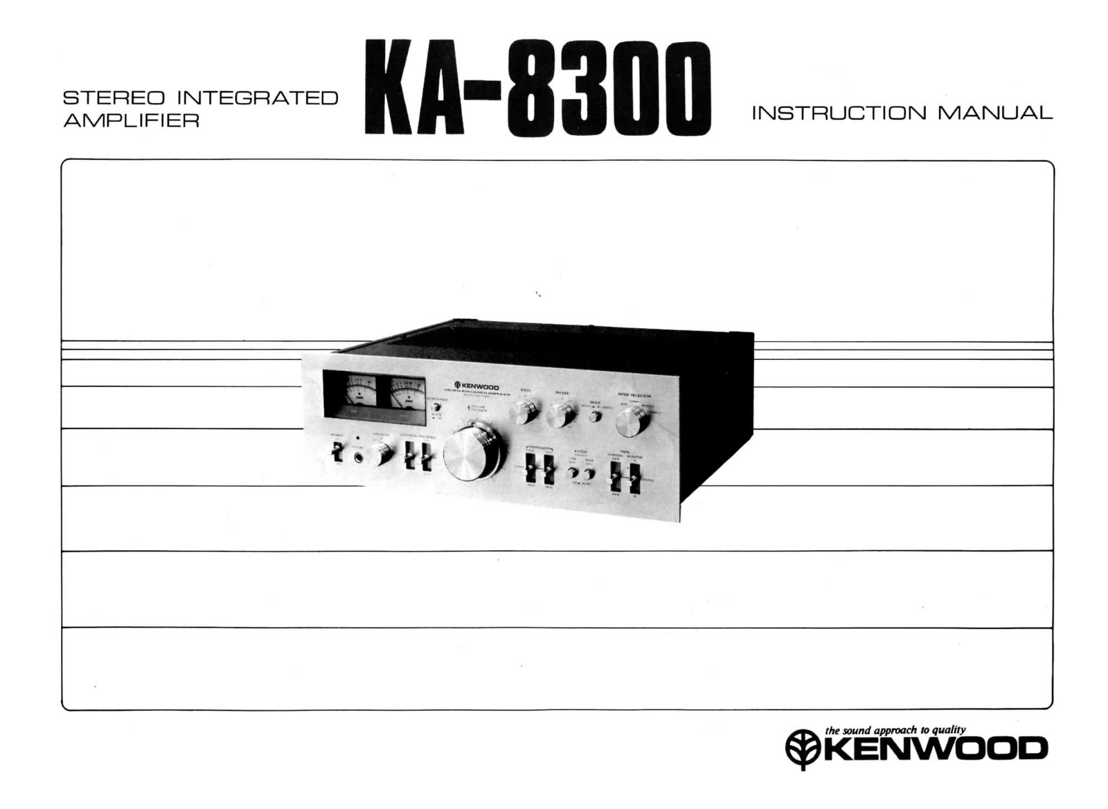 Kenwood KA-8300 Owners Manual