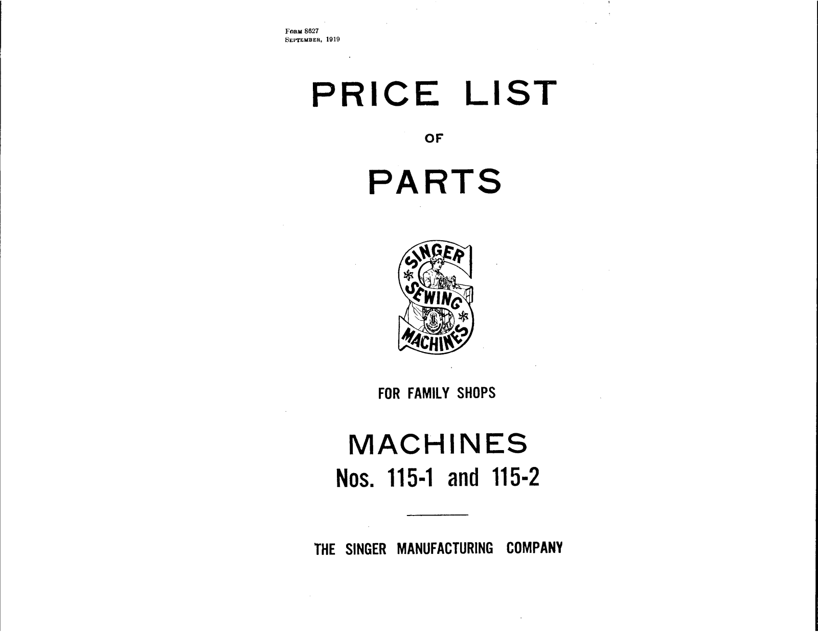 Singer 115-1, 115-2 User Manual