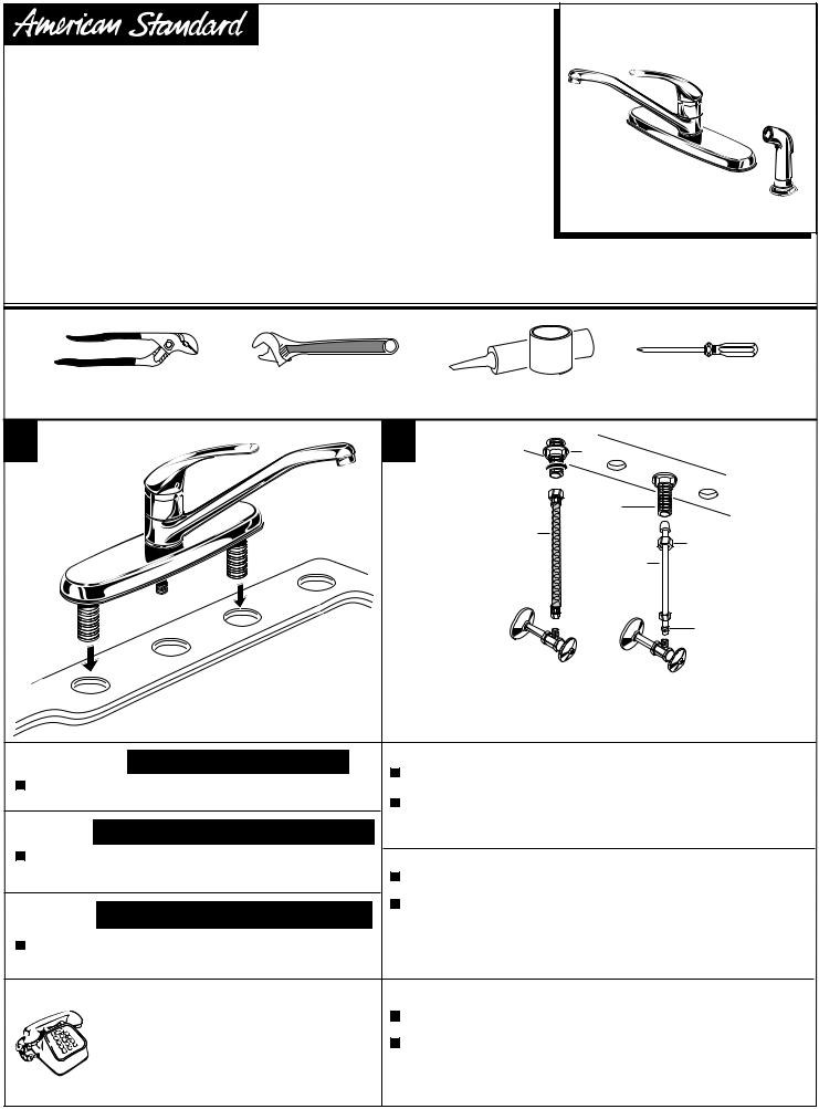 American Standard Colony Soft Single Control Kitchen Faucet 4175.5 User Manual