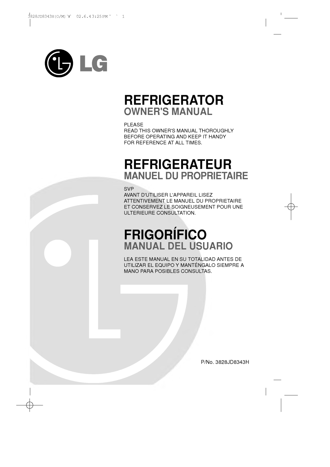 LG GR-051KWB User Manual