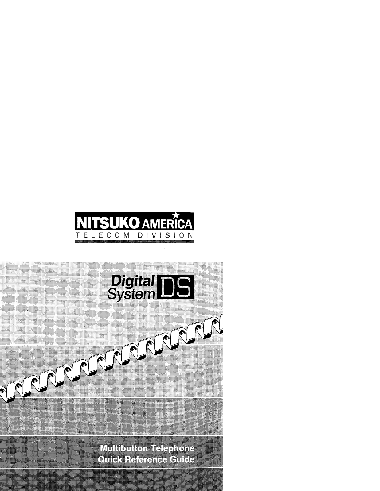 Nitsuko DS II User Guide