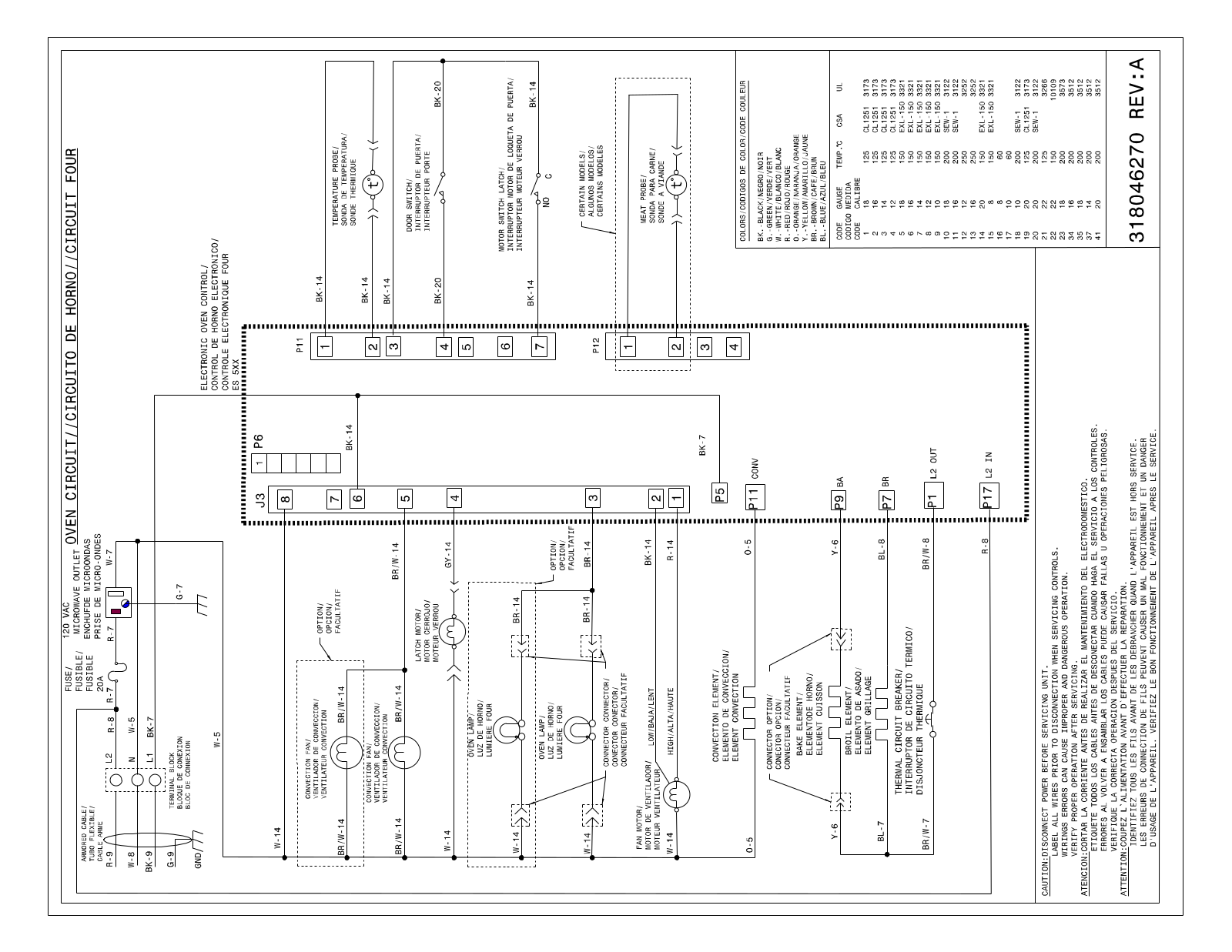 Frigidaire FPMC3085KF, FGMC3065KB Wiring Diagram