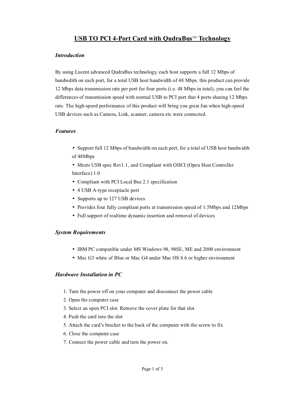 Unixtar Technology UT L4P User Manual