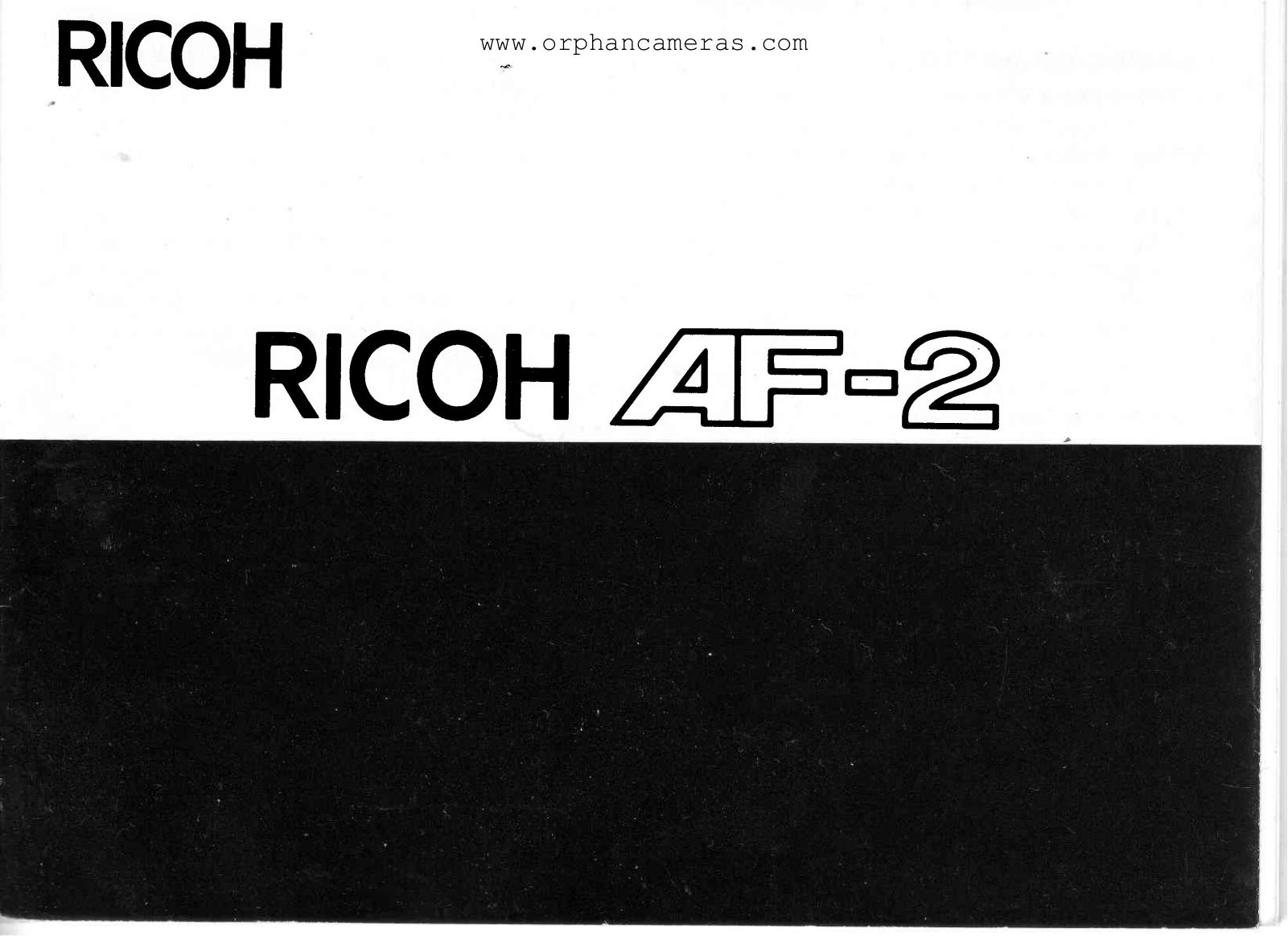 Ricoh AF-2 Operating Instructions