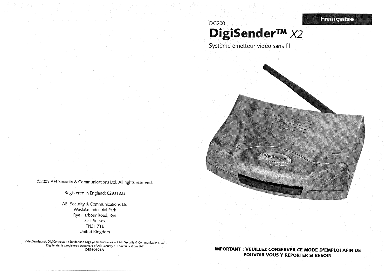 AEI DG200 User manual