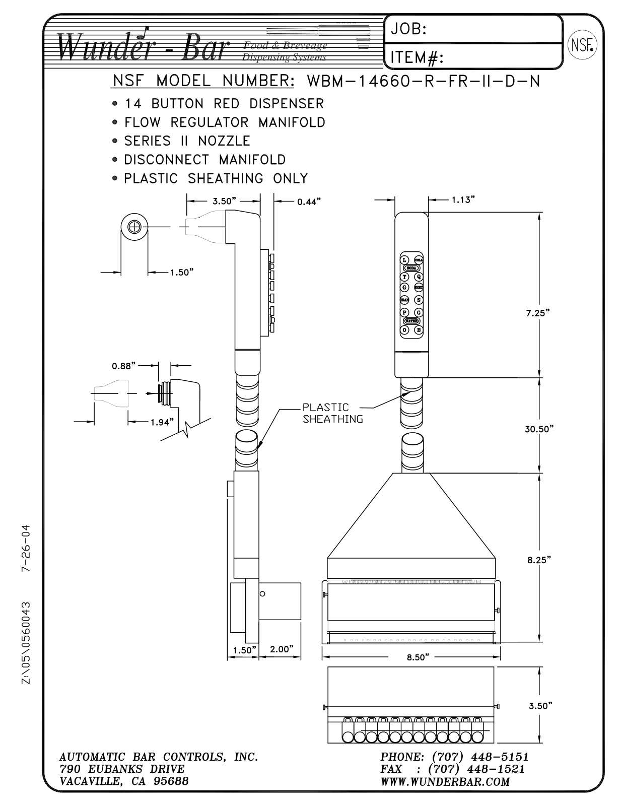 Wunder Bar WBM-14660-R-FR-II-D-N User Manual