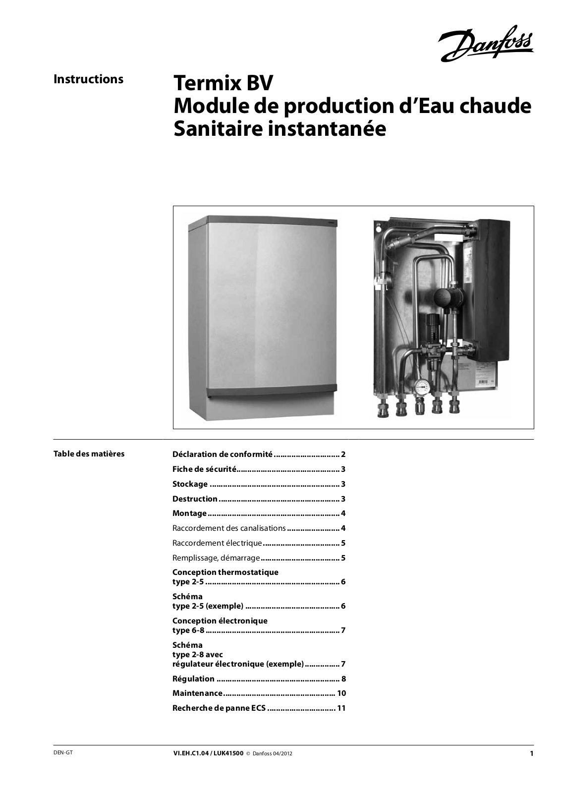 Danfoss Termix BV Operating guide