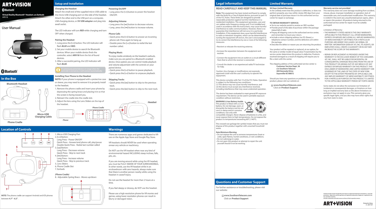 Art+vision ARV18 User Manual