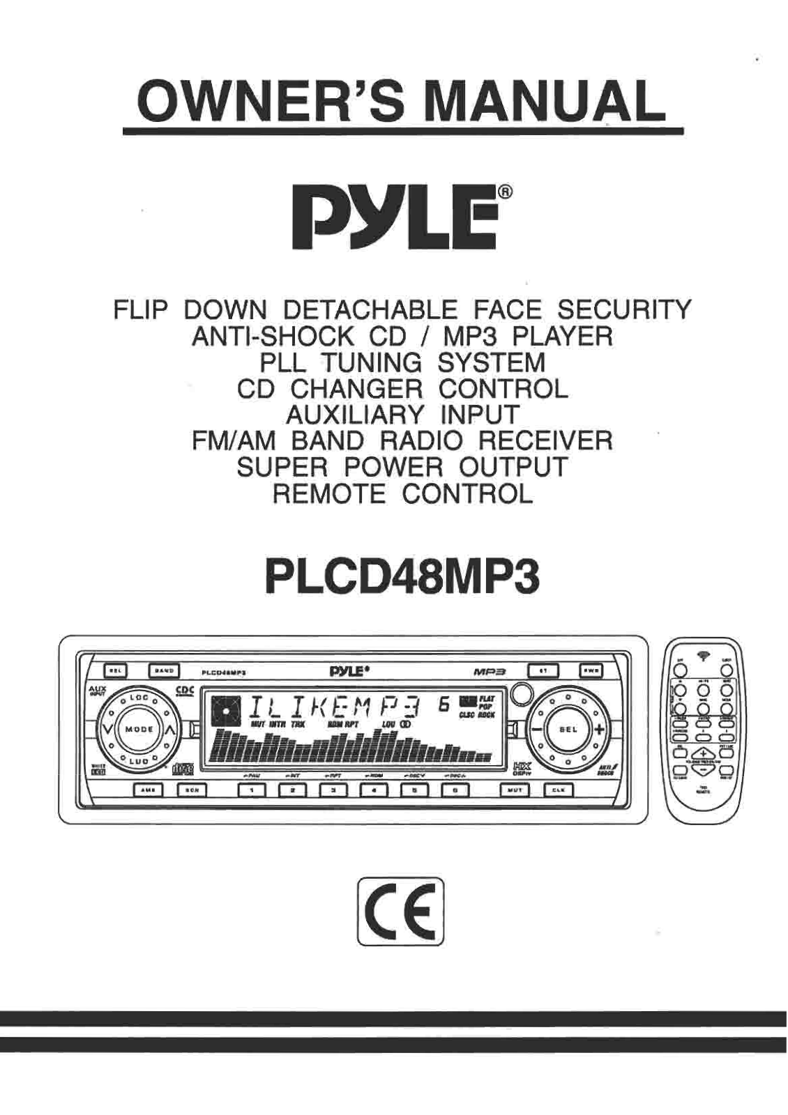 Pyle PLCD-48-MP-3 Owners manual